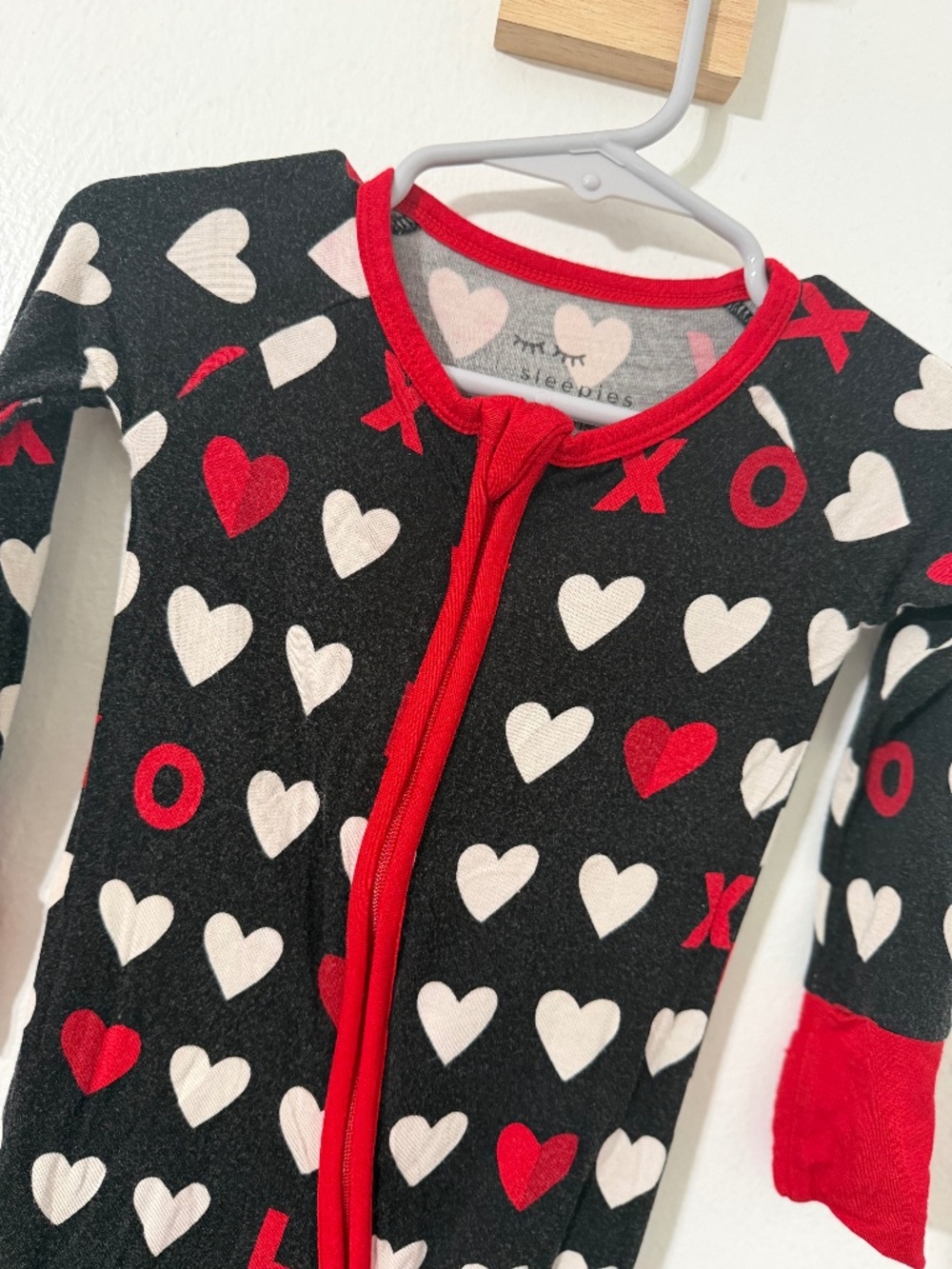 Little Sleepies Valentines Day Heart Print XO 6-12 Months